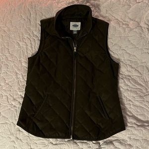 Olive Green Quilted Vest